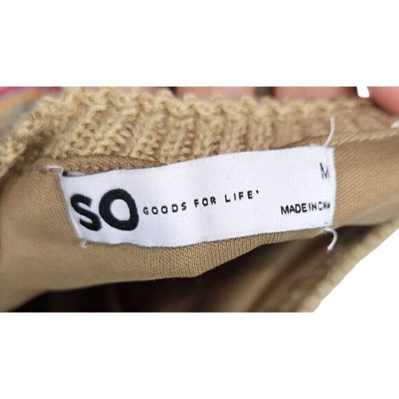 SO Goods for Life Midi Sweater Halter Dress Women Sz M Crochet Brown Orange Fall - Picture 6 of 9